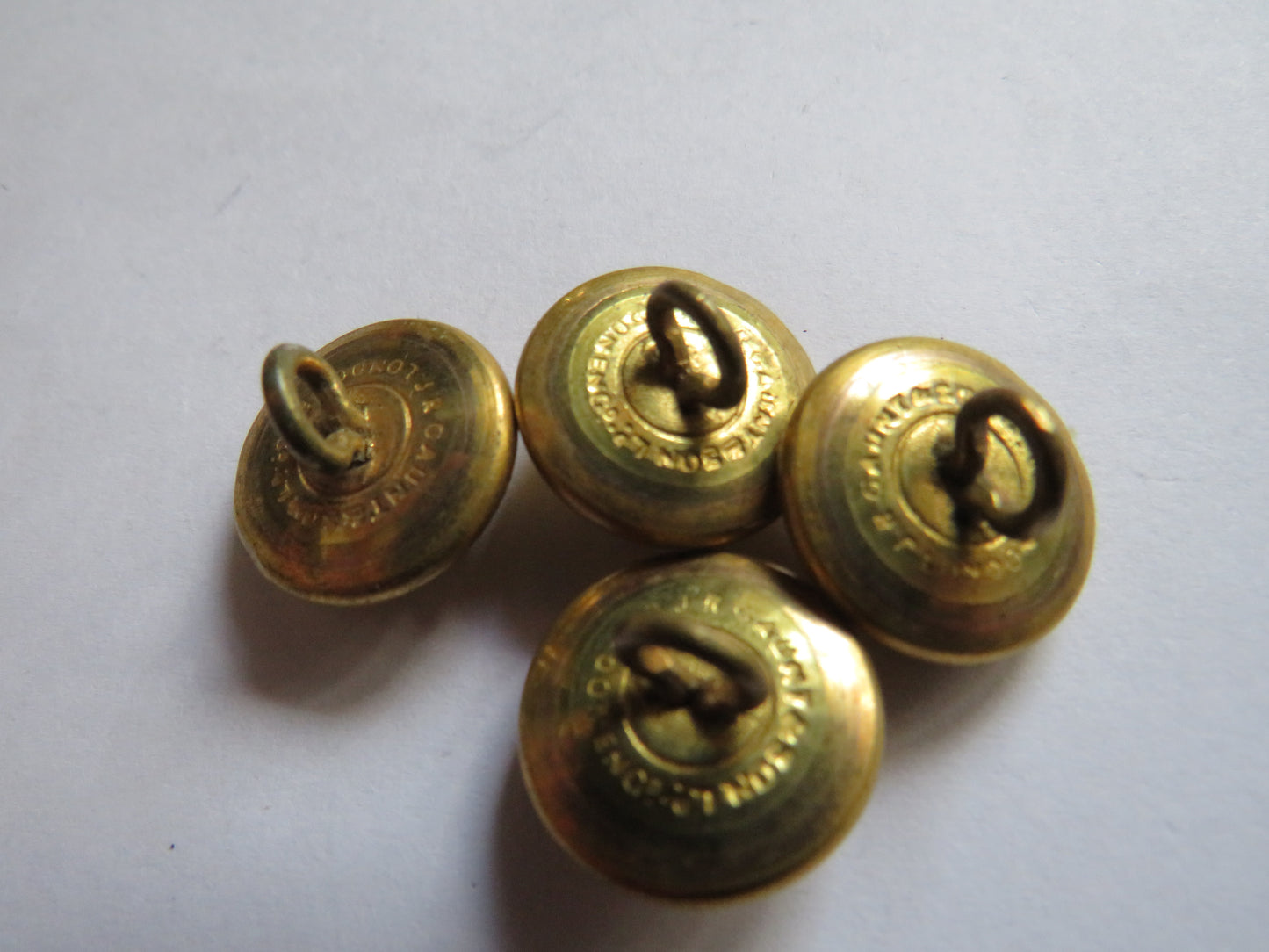 Antique Set of 4 Buttons Of Royal Navy Yacht Club By J.R. Gaunt & Sons
