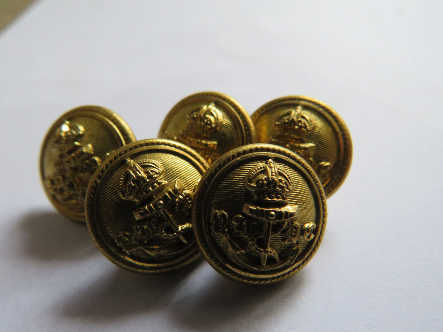 Antique Set of 5 Buttons Of Royal Navy Yacht Club By Firmin & Sons