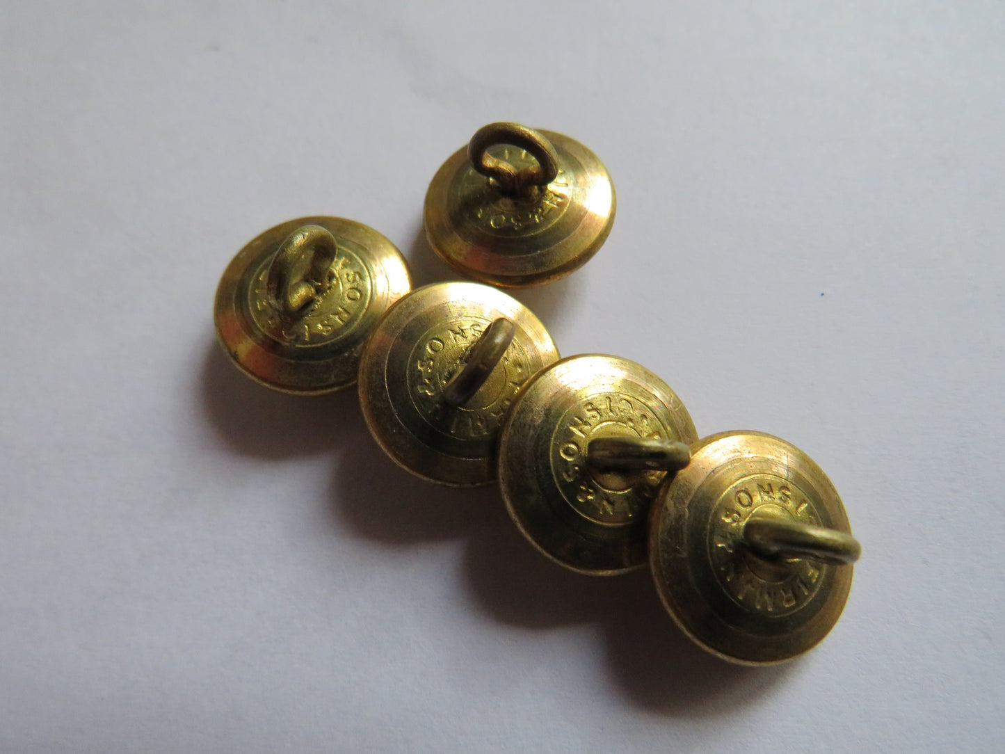 Antique Set of 5 Buttons Of Royal Navy Yacht Club By Firmin & Sons