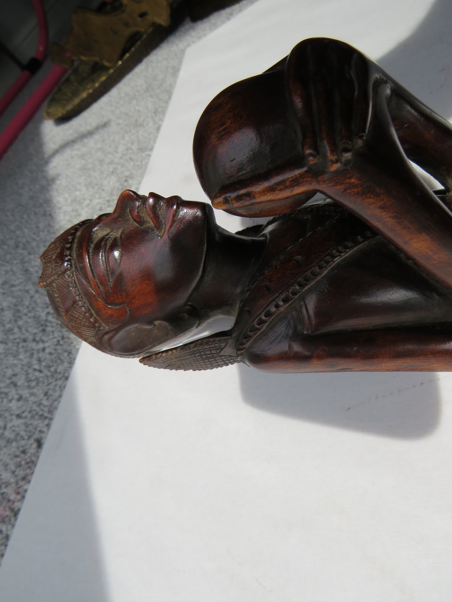 Vintage African Hand Carved Wooden Statue