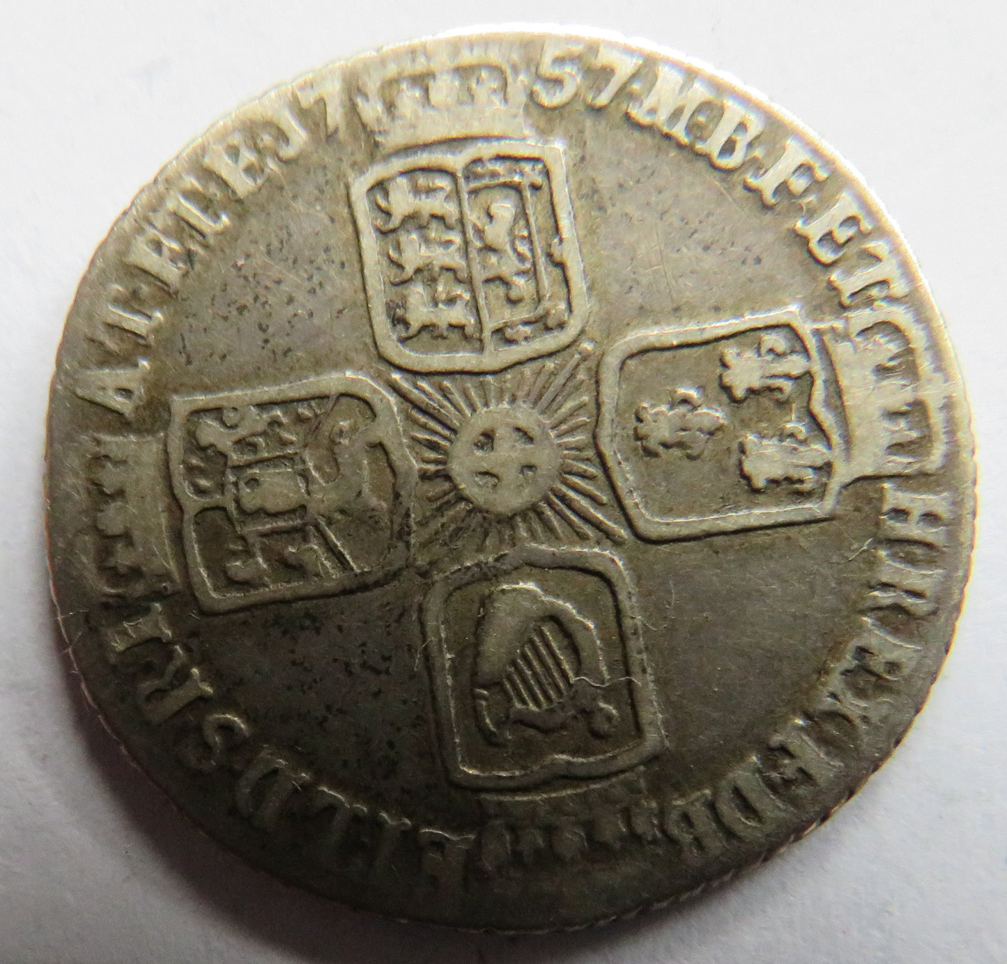 1757 King George II Silver Sixpence Coin - Great Britain