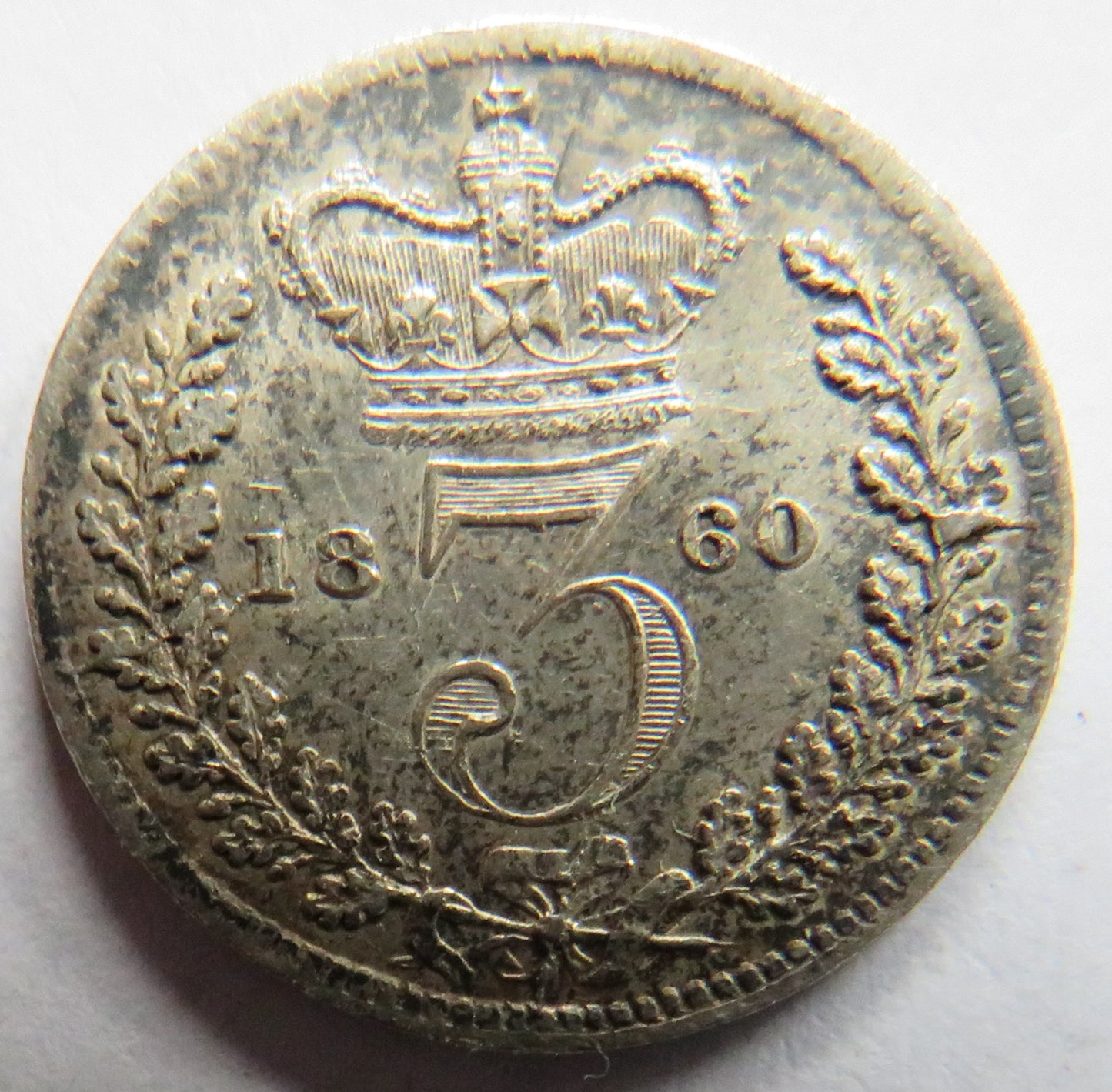 1860 Queen Victoria Silver Threepence Coin In Better Grade - Great Britain
