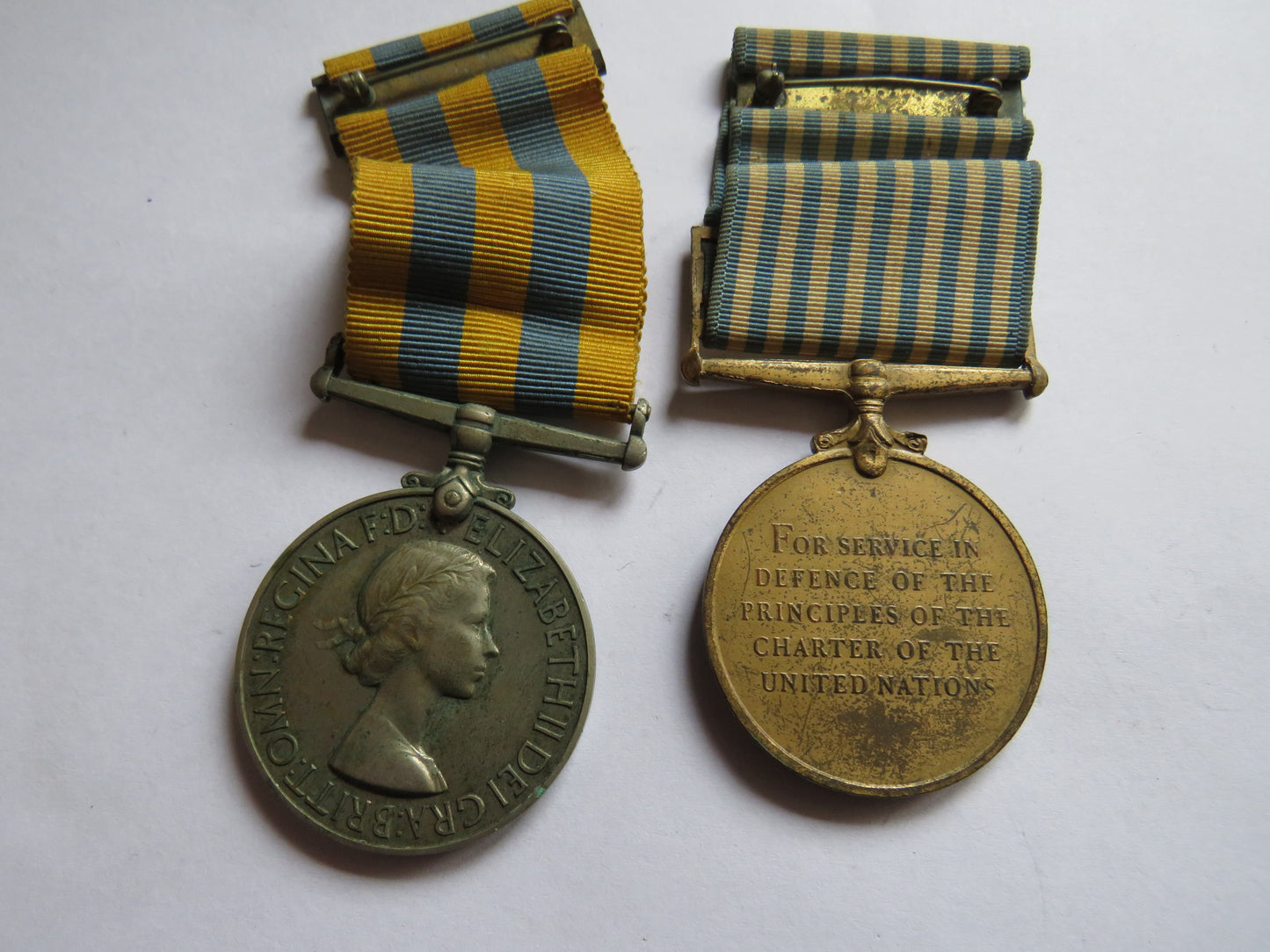 Pair of Medals Korea / United Nations Medal - Glosters