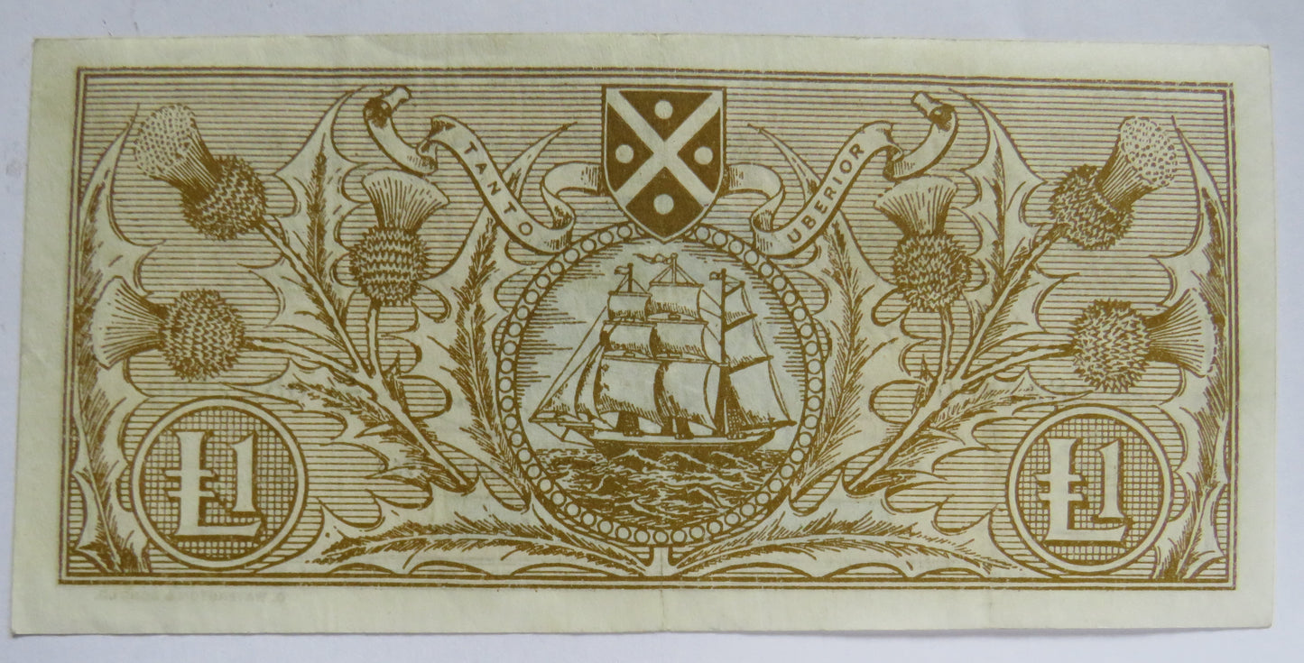 1965 Bank of Scotland £1 One Pound Banknote