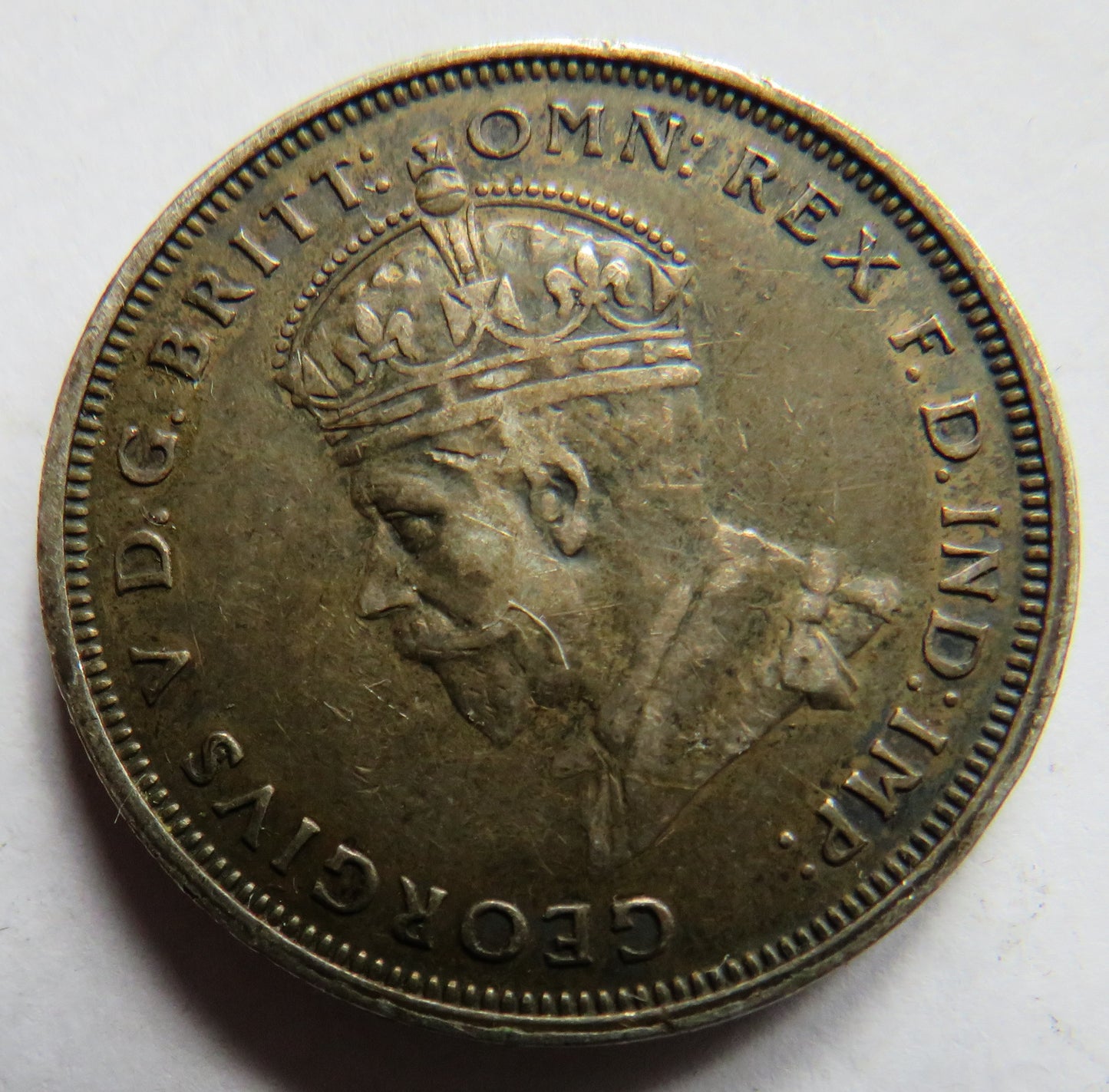 1927 King George V Australia Silver Florin Coin - Parliament House