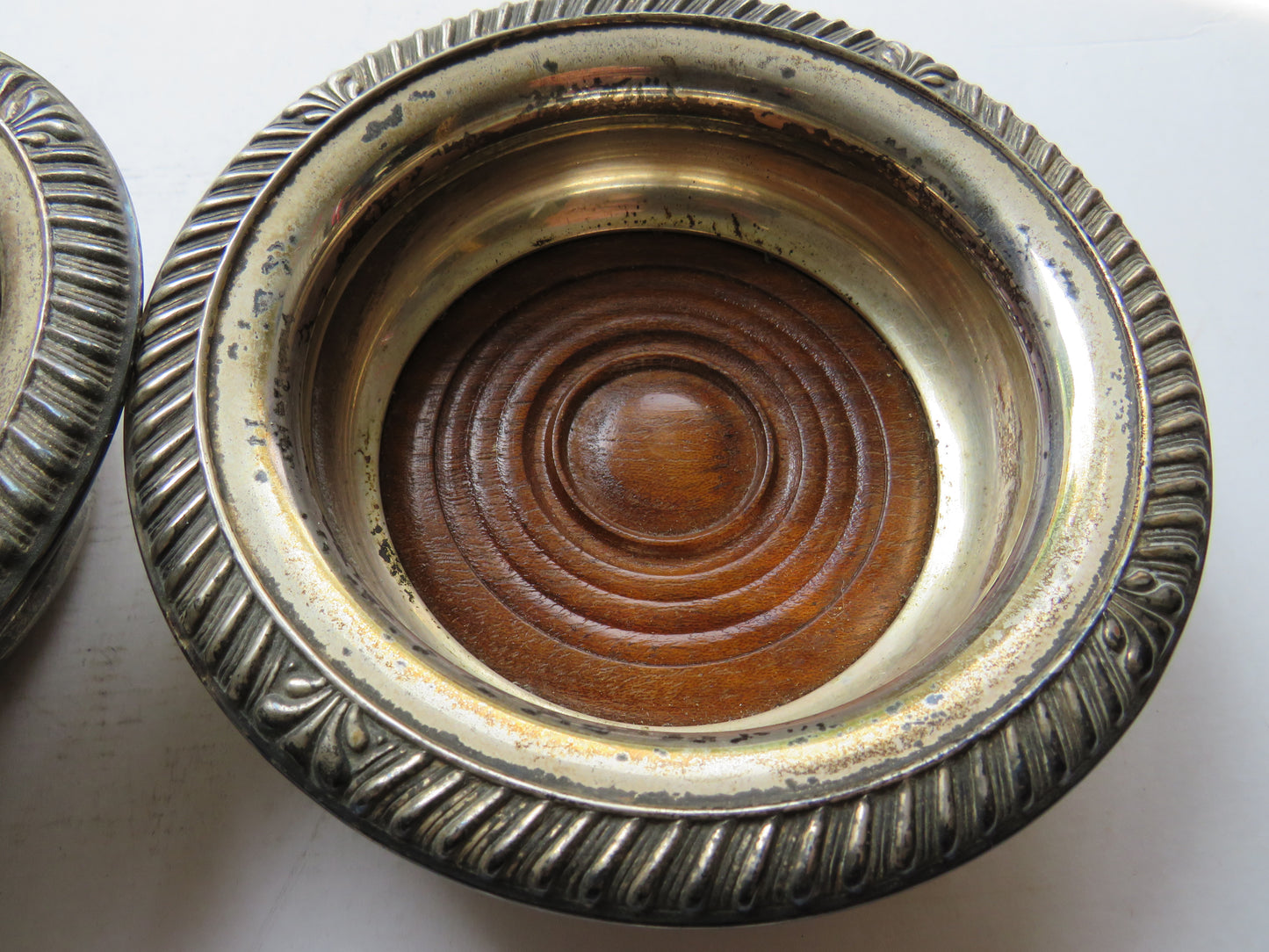 Pair of Vintage Silver Plated Wine Coasters By Apex