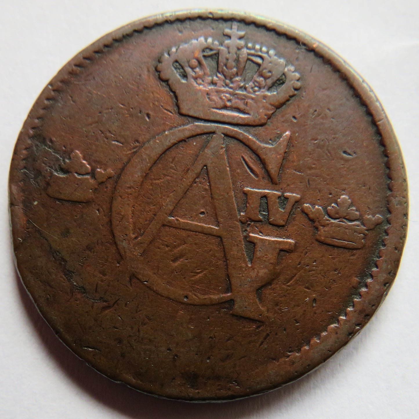 Early 19thC Sweden 1/2 Skilling Coin