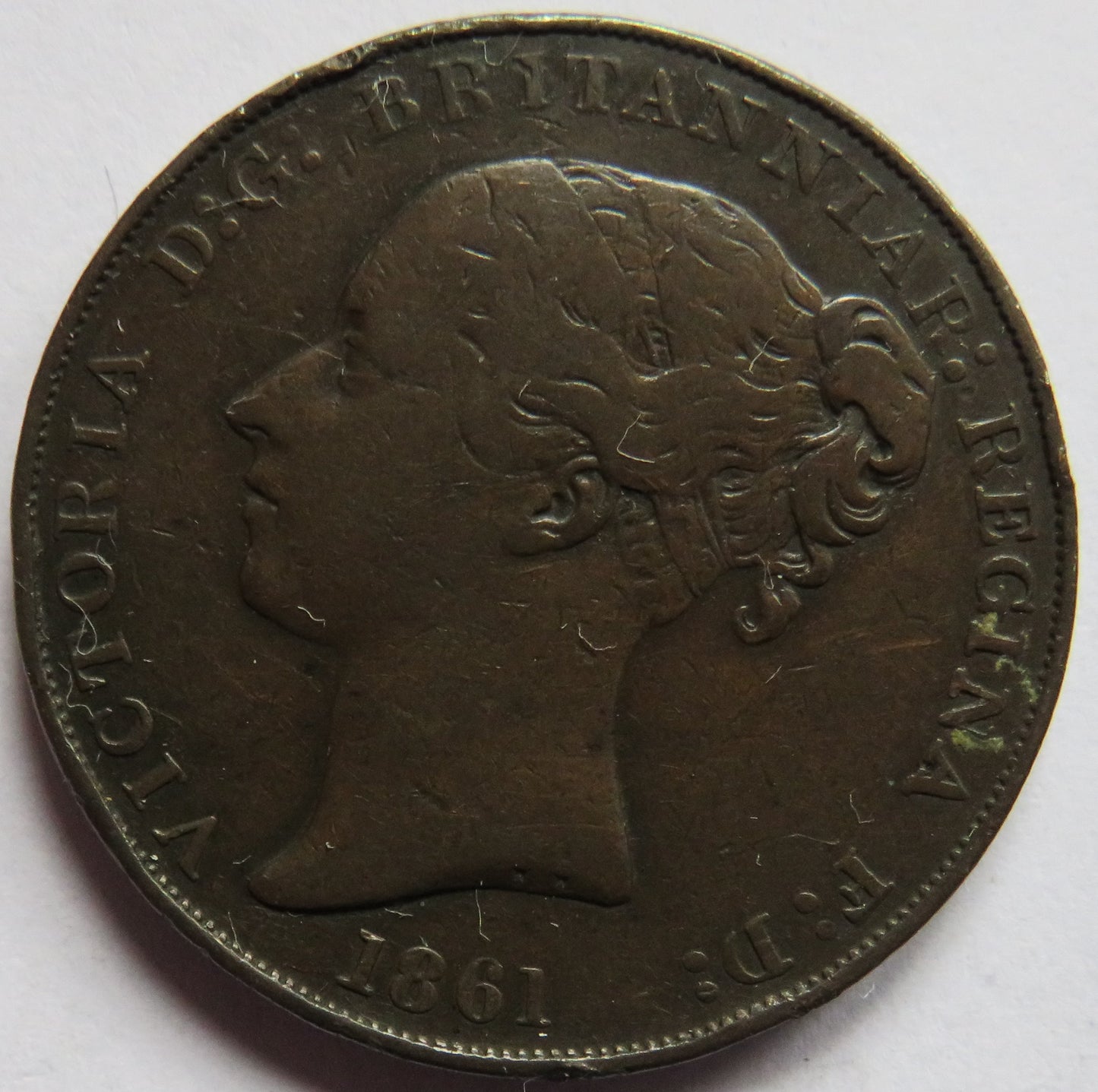 1861 Queen Victoria States of Jersey 1/13th of a Shilling Coin