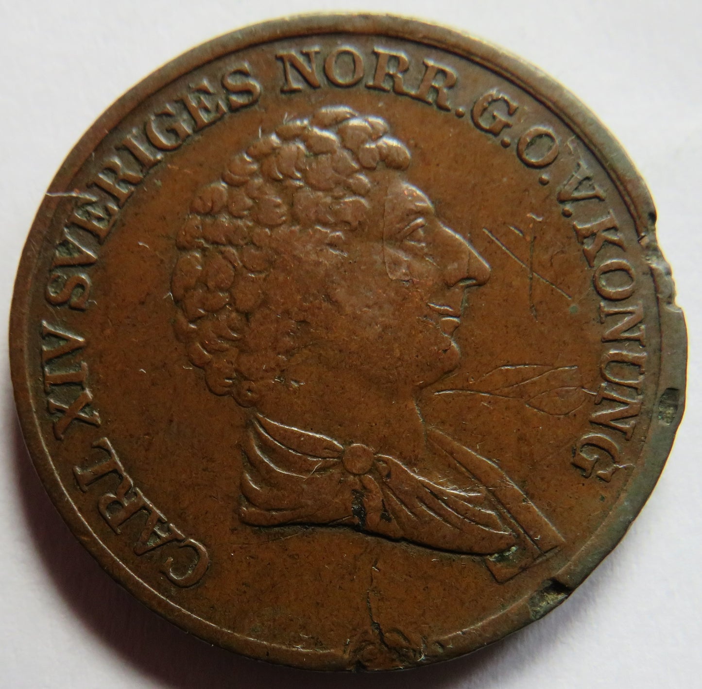 1836 Sweden One Skilling Coin