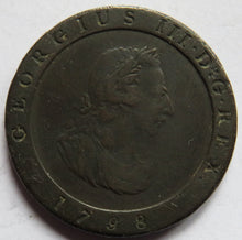 Load image into Gallery viewer, 1798 King George III Isle of Man Halfpenny Coin
