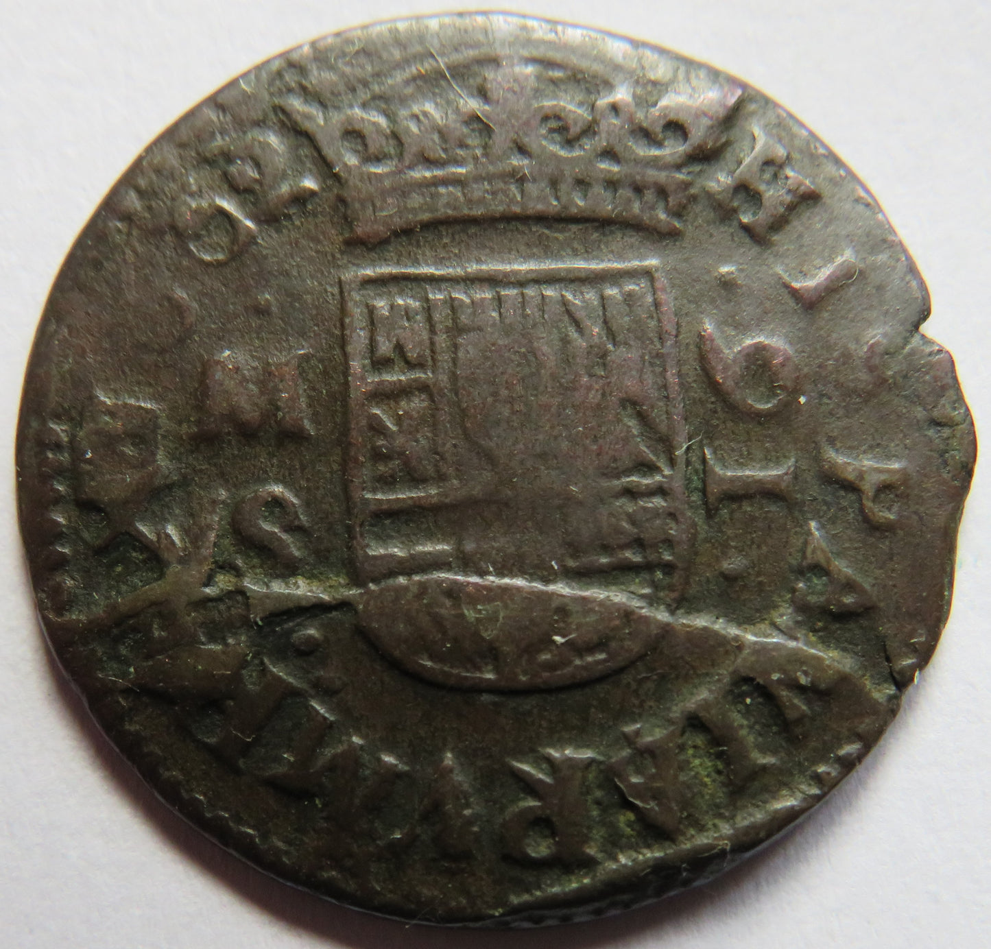 1662 Spain Philip IV 16 Maravedis Coin
