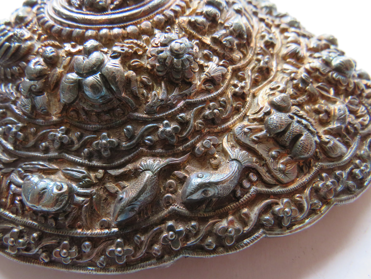 Antique 19thC Straits Chinese Peranakan Large Belt Buckle