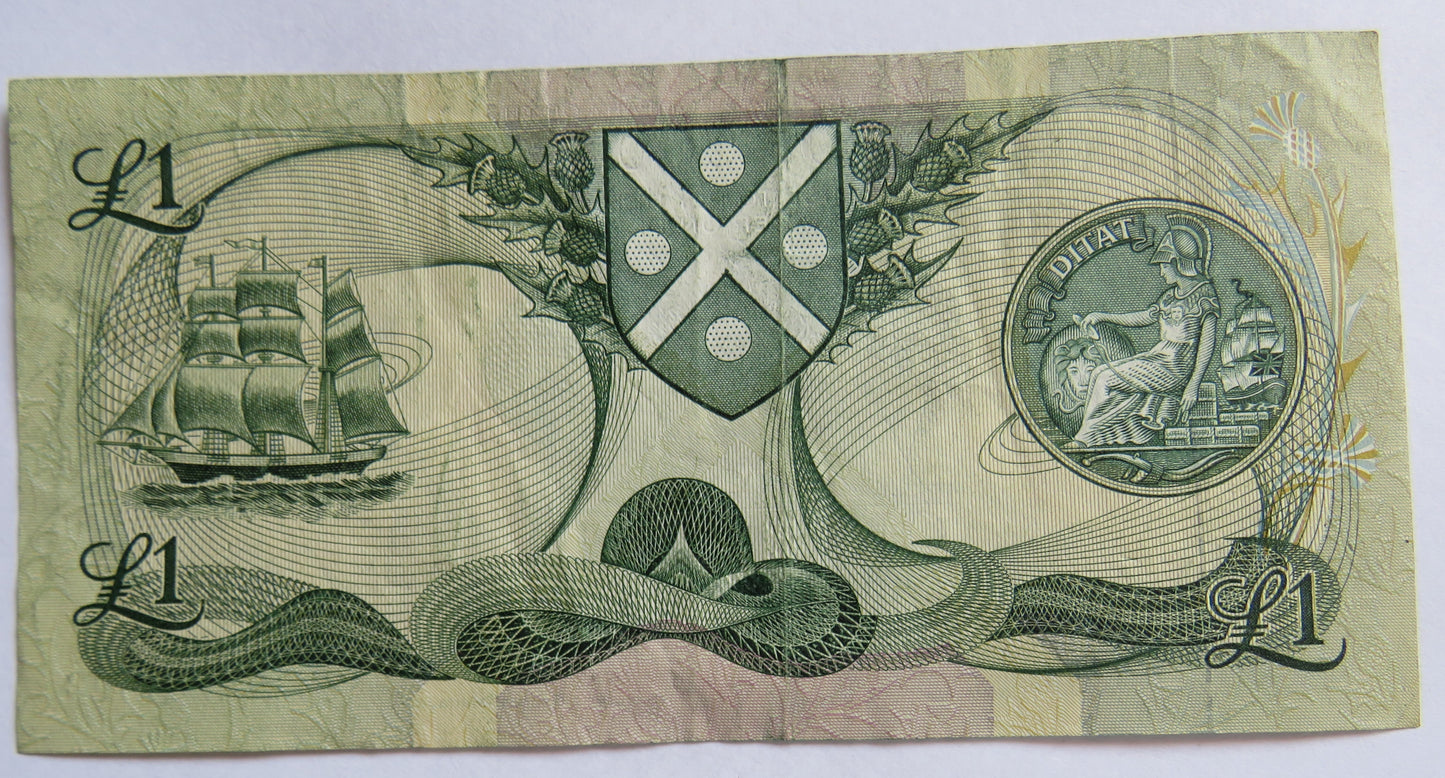 1988 Bank of Scotland £1 One Pound Banknote
