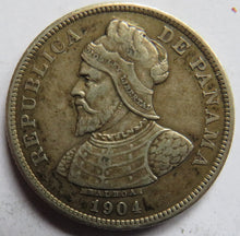 Load image into Gallery viewer, 1904 Panama Silver 25 Centesimos Coin
