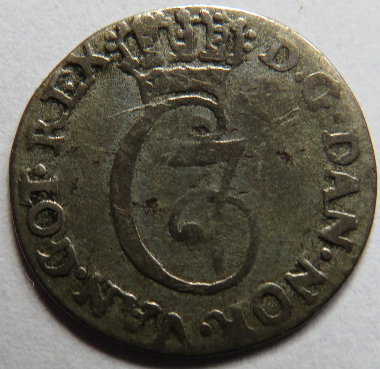 1785 Denmark Silver 2 Skilling Coin