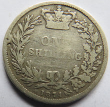 Load image into Gallery viewer, 1874 Queen Victoria Young Head Silver Shilling Coin - Great Britain
