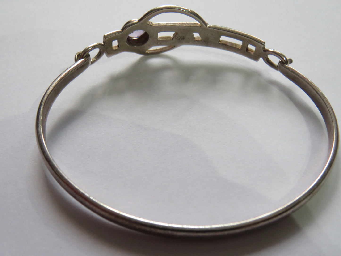 Ladies Sterling Silver Bangle In The Style of Charles Rennie Mackintosh