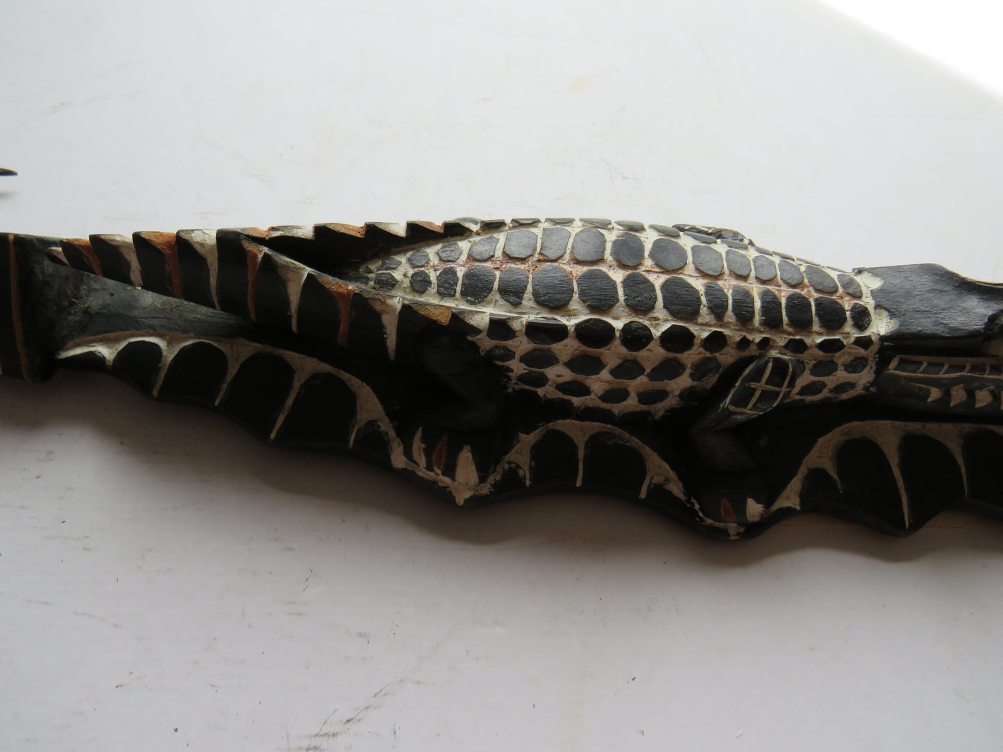 Vintage Papa New Guinea Carved Wooden Wall Art, Crocodile etc