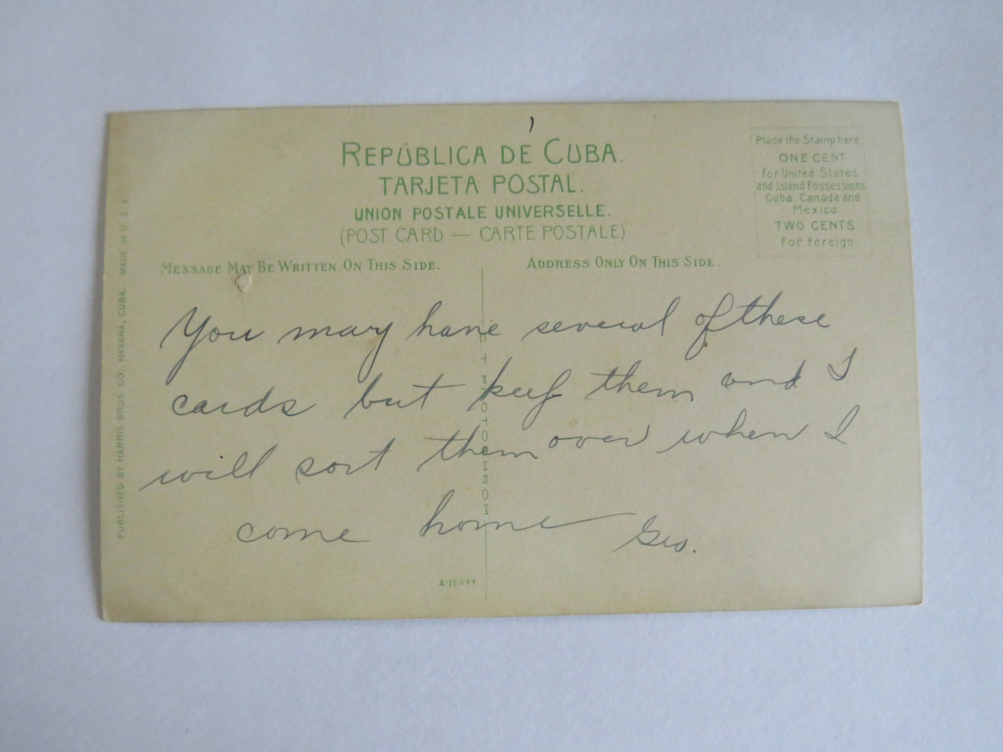 Vintage Postcard of Lighthouse Fisherman's Point Cuba Guantanamo Bay