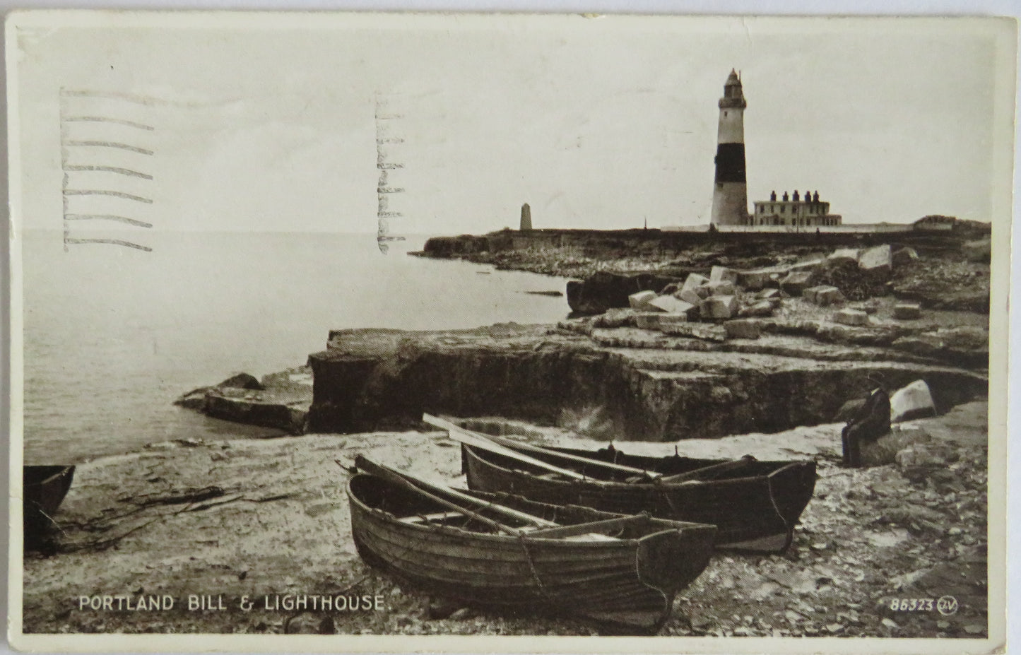 Vintage Postcard of Portland Bill & Lighthouse 1935