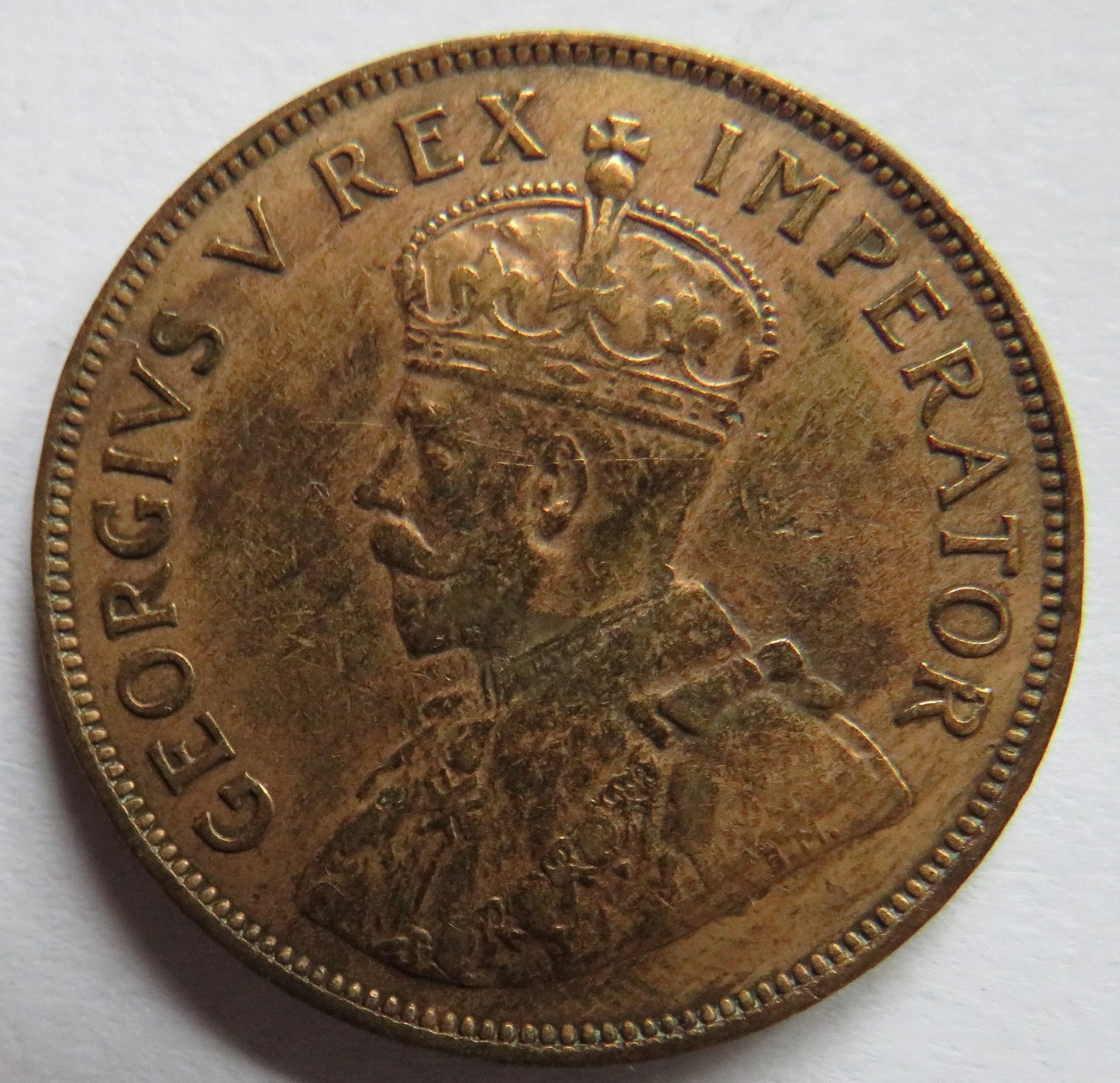 1935 King George V South Africa One Penny Coin