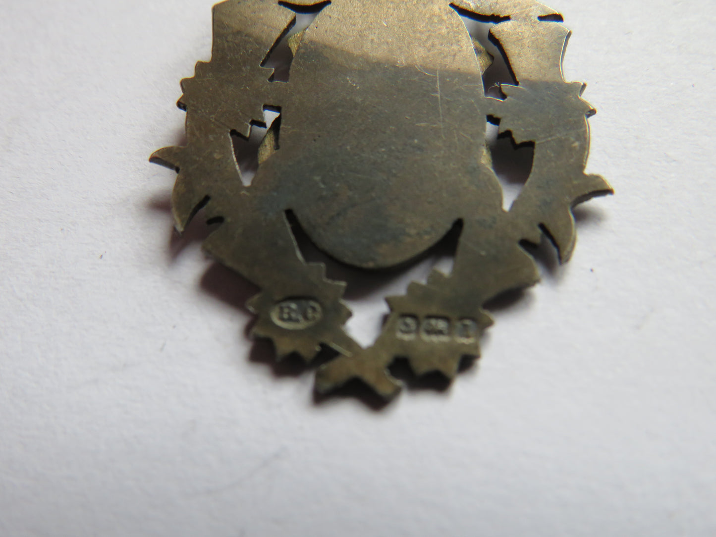 Antique Silver Fob Medal With Lion, Birmingham Hallmarks