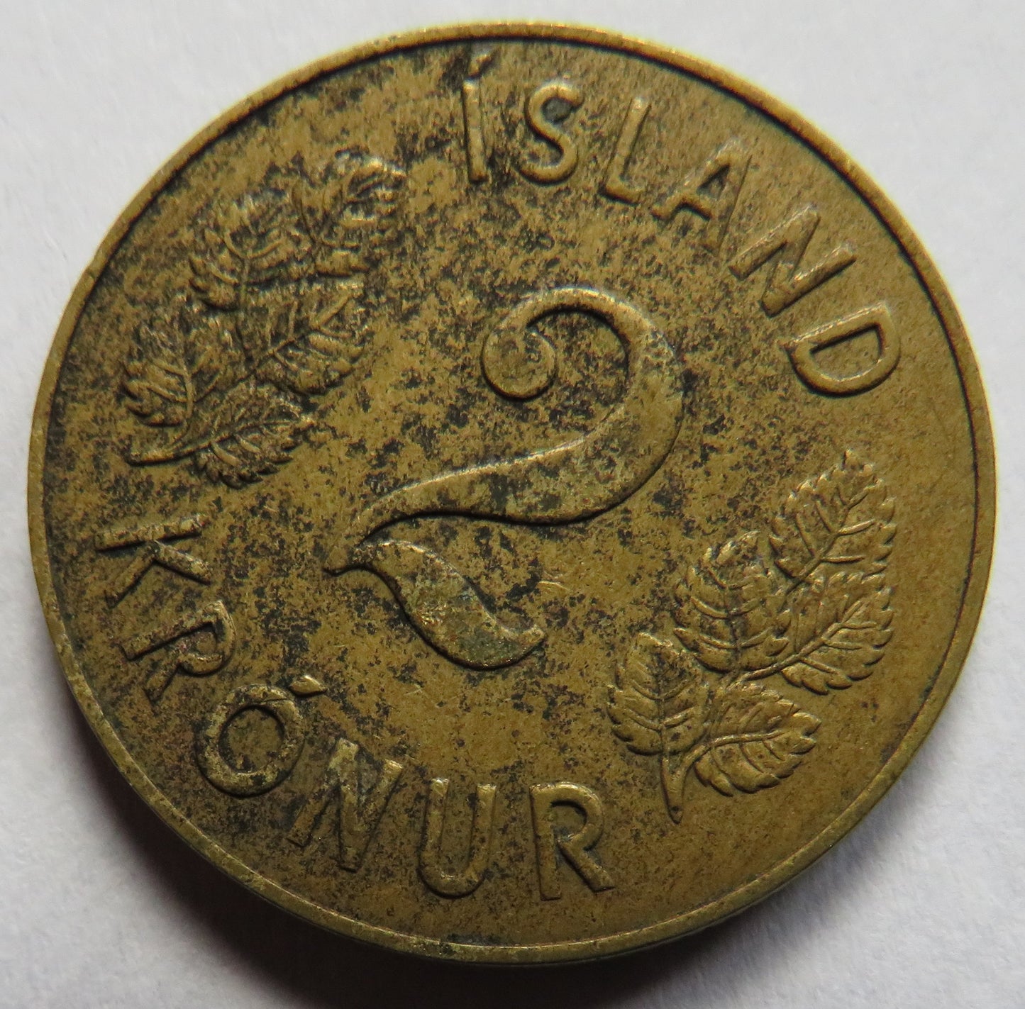 1946 Iceland 2 Kronur Coin