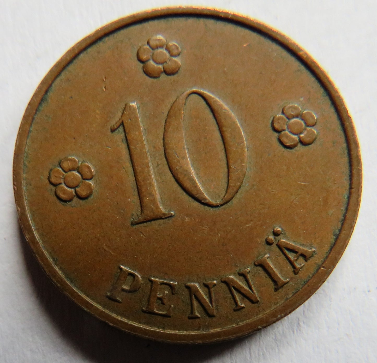 1935 Finland 10 Pennia Coin