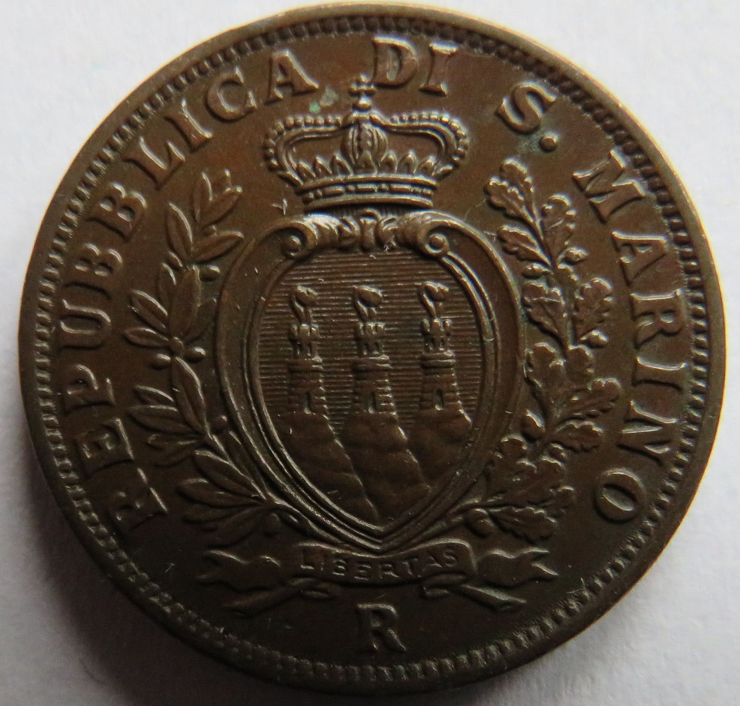 1937 San Marino 10 Centesimi Coin