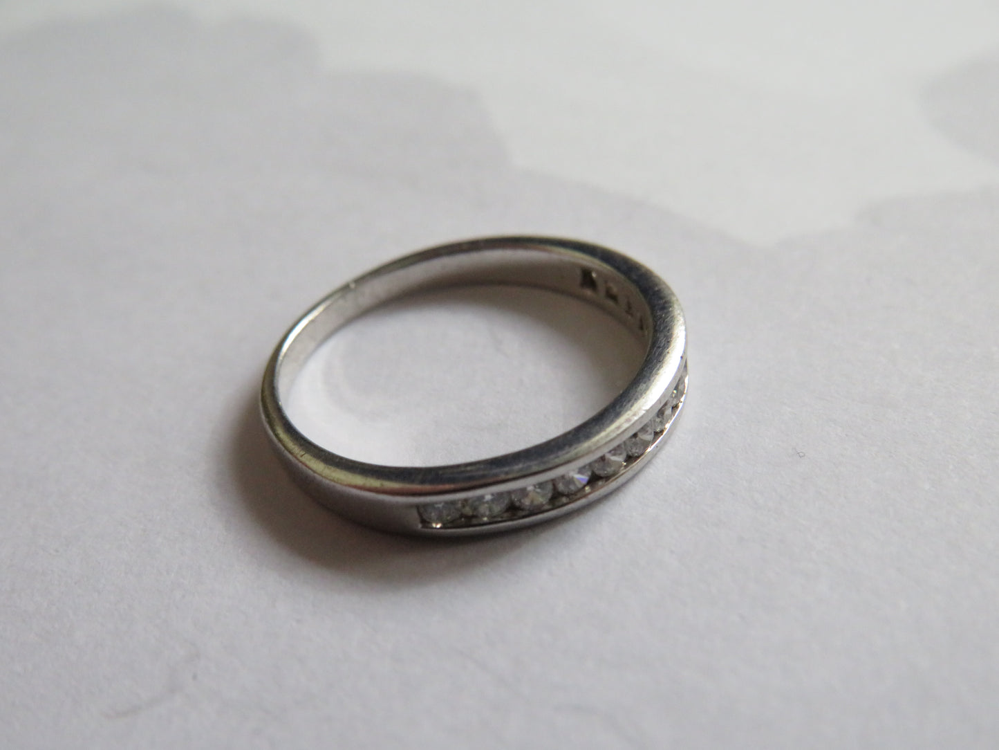 Ladies Sterling Silver & CZ Stone Ring - UK Size O