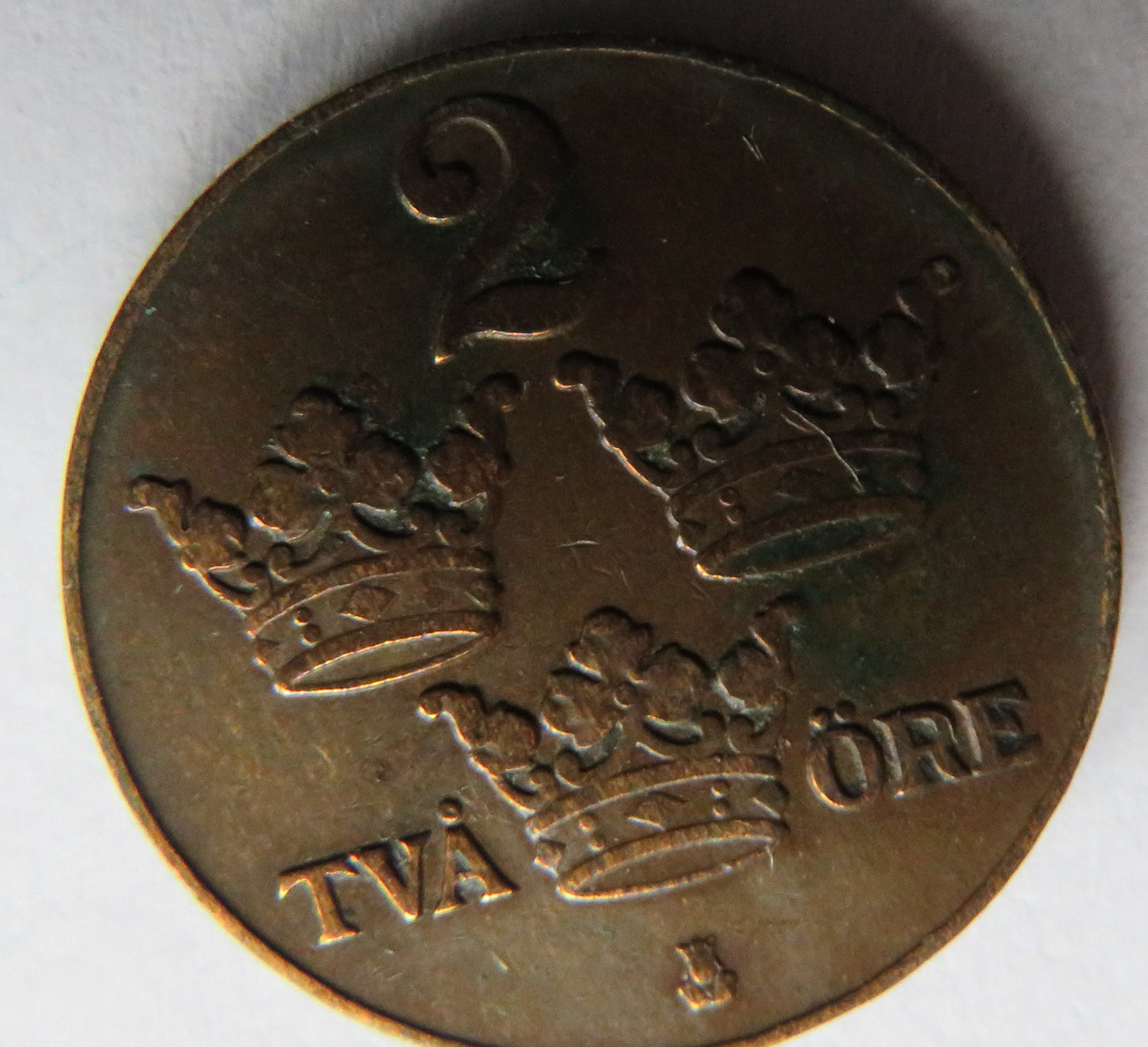 1928 Sweden 2 Ore Coin