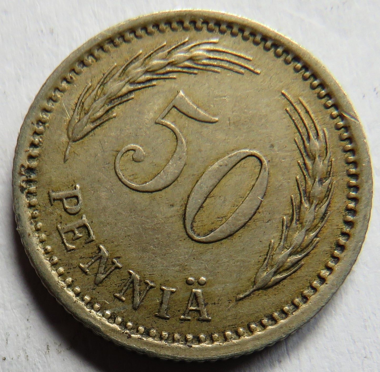 1921 Finland 50 Pennia Coin