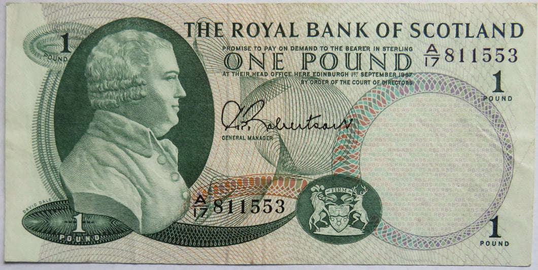 1967 The Royal Bank of Scotland £1 One Pound Note