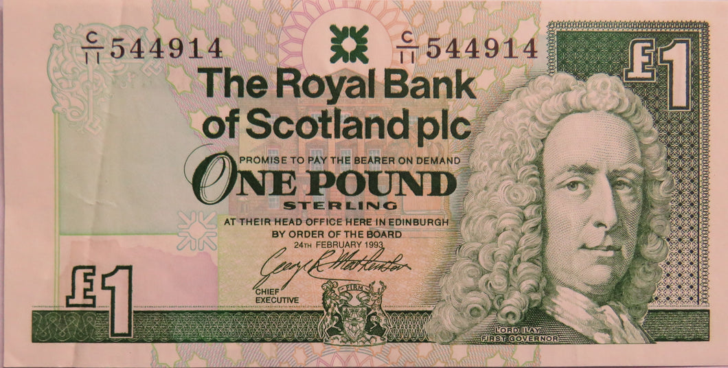 1993 The Royal Bank of Scotland £1 One Pound Note