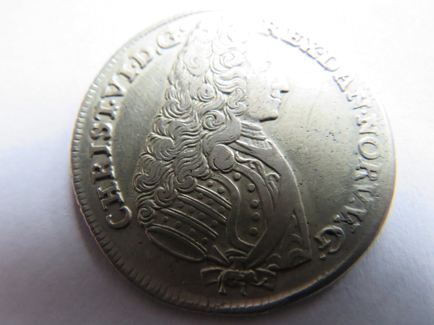 1732 Denmark Christian VI Silver 24 Skilling Coin