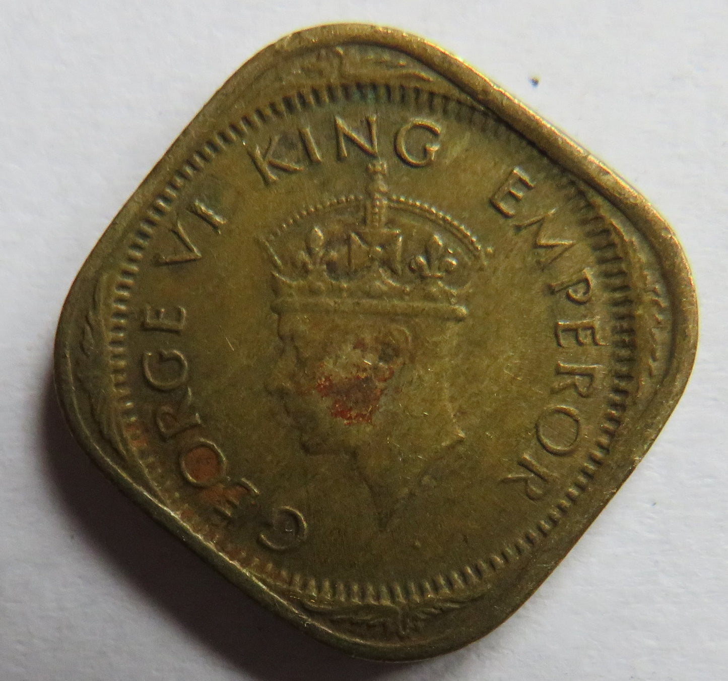 1944 King George VI India 1/2 Anna Coin