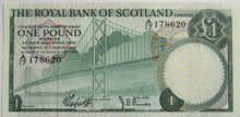 Load image into Gallery viewer, 1969 The Royal Bank of Scotland £1 One Pound Note
