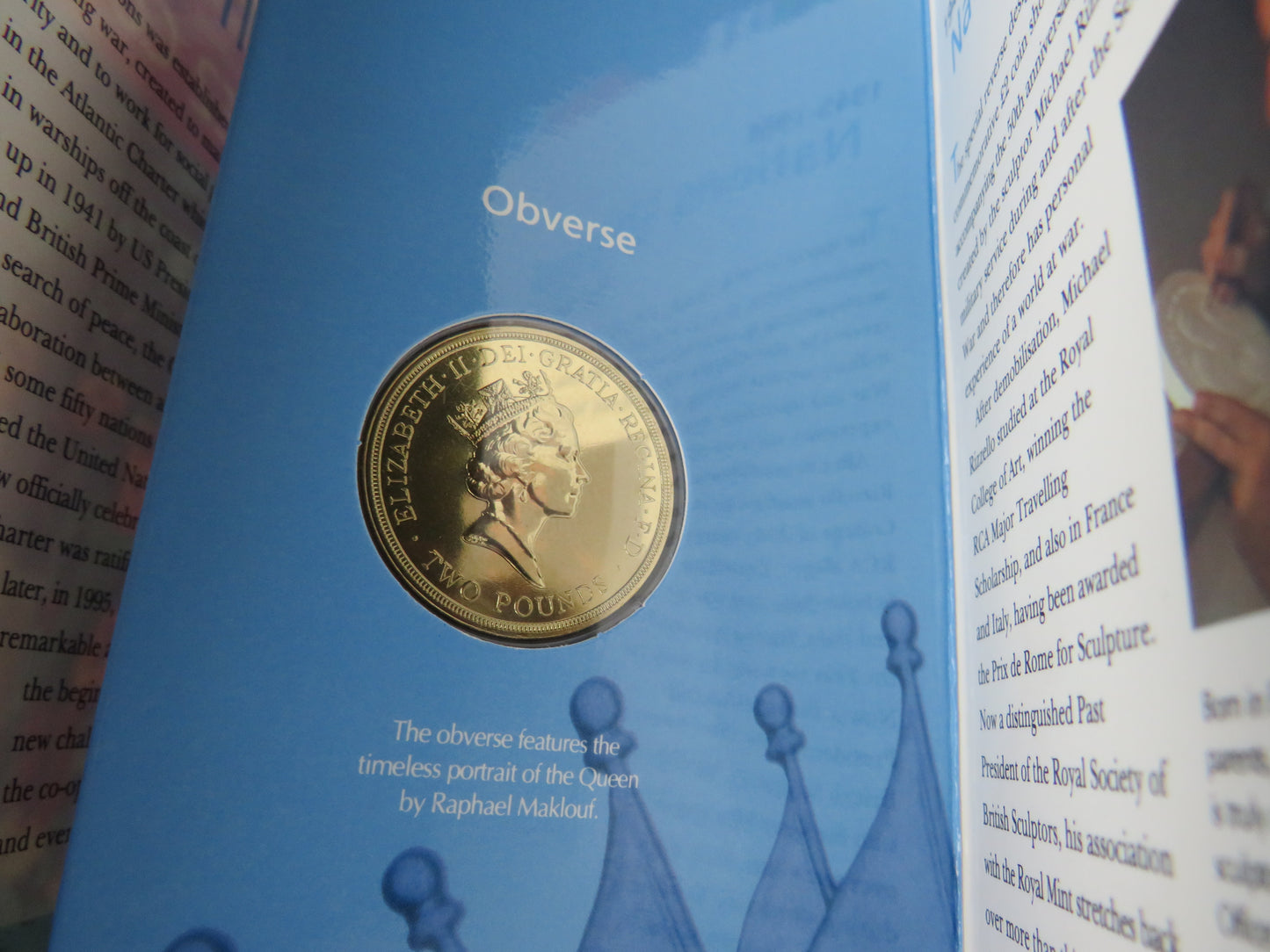 1945-1995 UN50 United Kingdom £2 Coin In Presentation Pack United Nations
