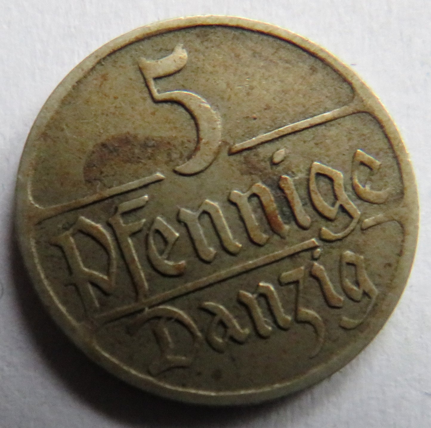 1923 Danzig 5 Pfennig Coin