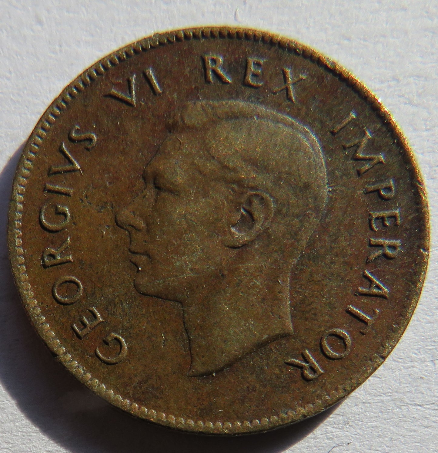 1942 King George VI South Africa Farthing Coin