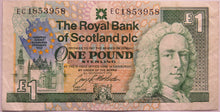 Load image into Gallery viewer, 1992 The Royal Bank of Scotland £1 Note European Summit
