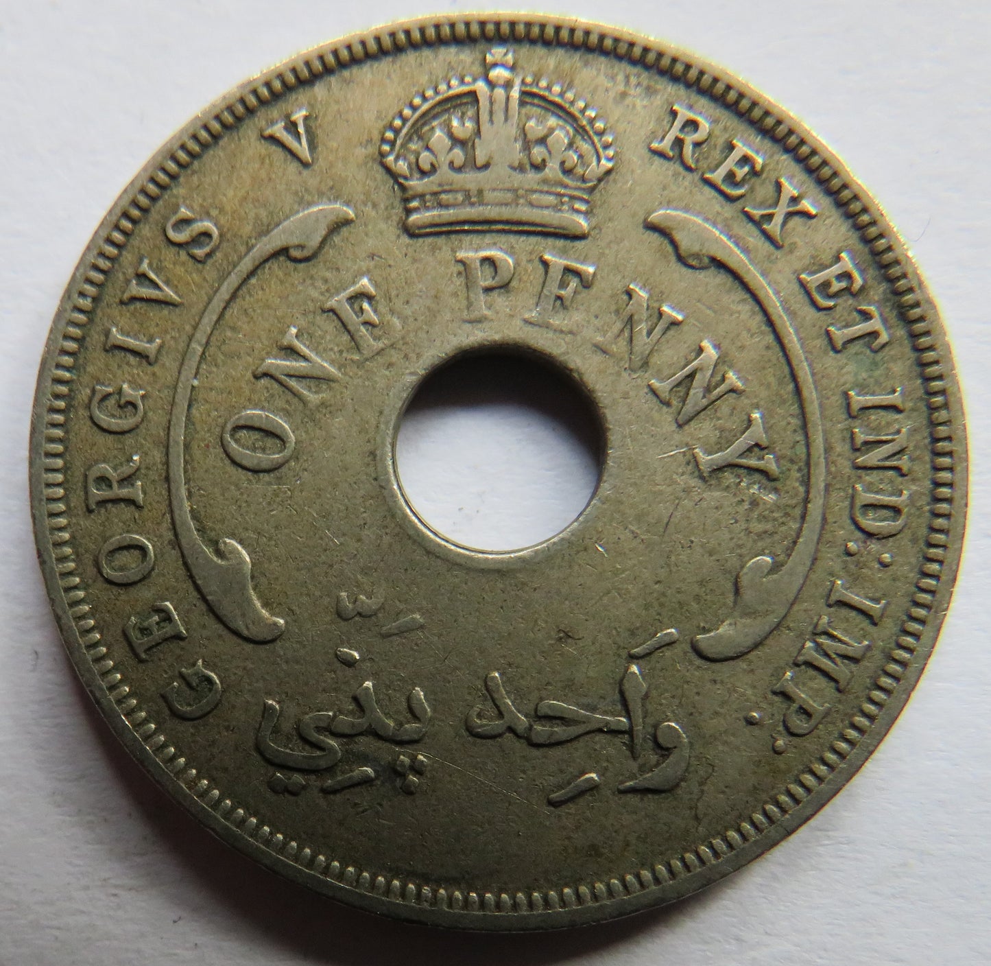 1926 British West Africa One Penny Coin