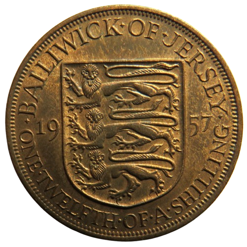 1957 Bailiwick of Jersey 1/12th of a Shilling Coin