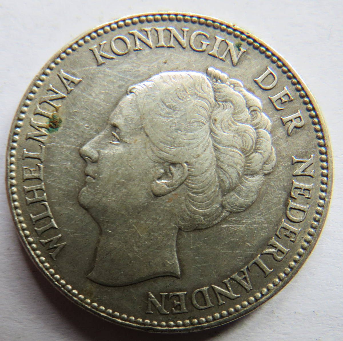 1930 Netherlands Silver One Gulden Coin