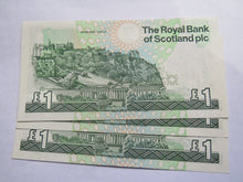 Load image into Gallery viewer, 3 x 1992 The Royal Bank of Scotland £1 Notes Consecutive
