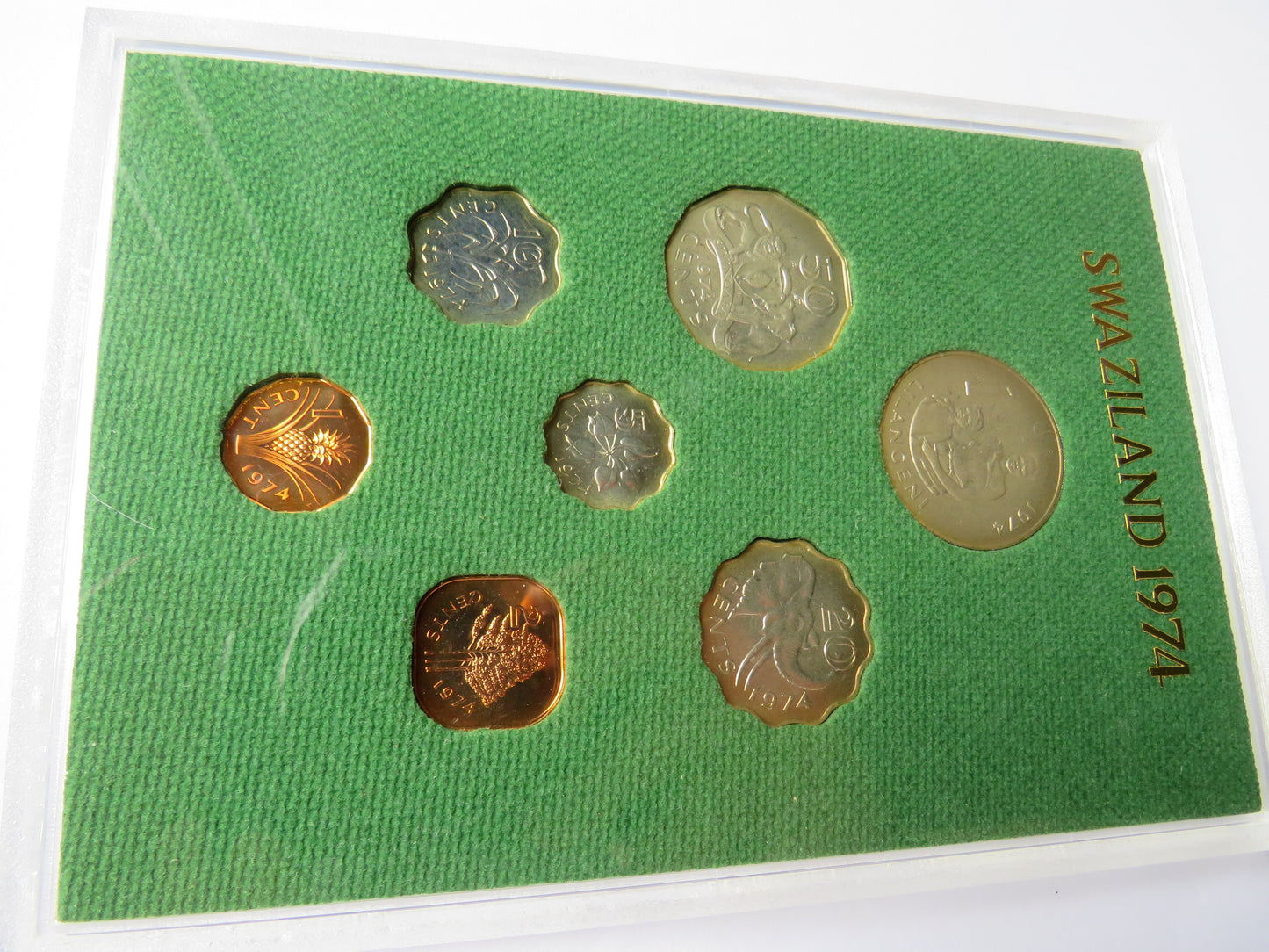 1974 The First Coinage of the Kingdom of Swaziland Cased Coin Set