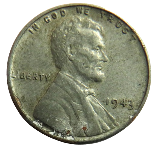 1943 USA Lincoln One Cent Coin