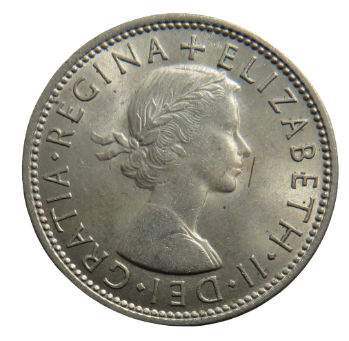 1964 Queen Elizabeth II Florin / 2 Shillings Coin - Higher Grade