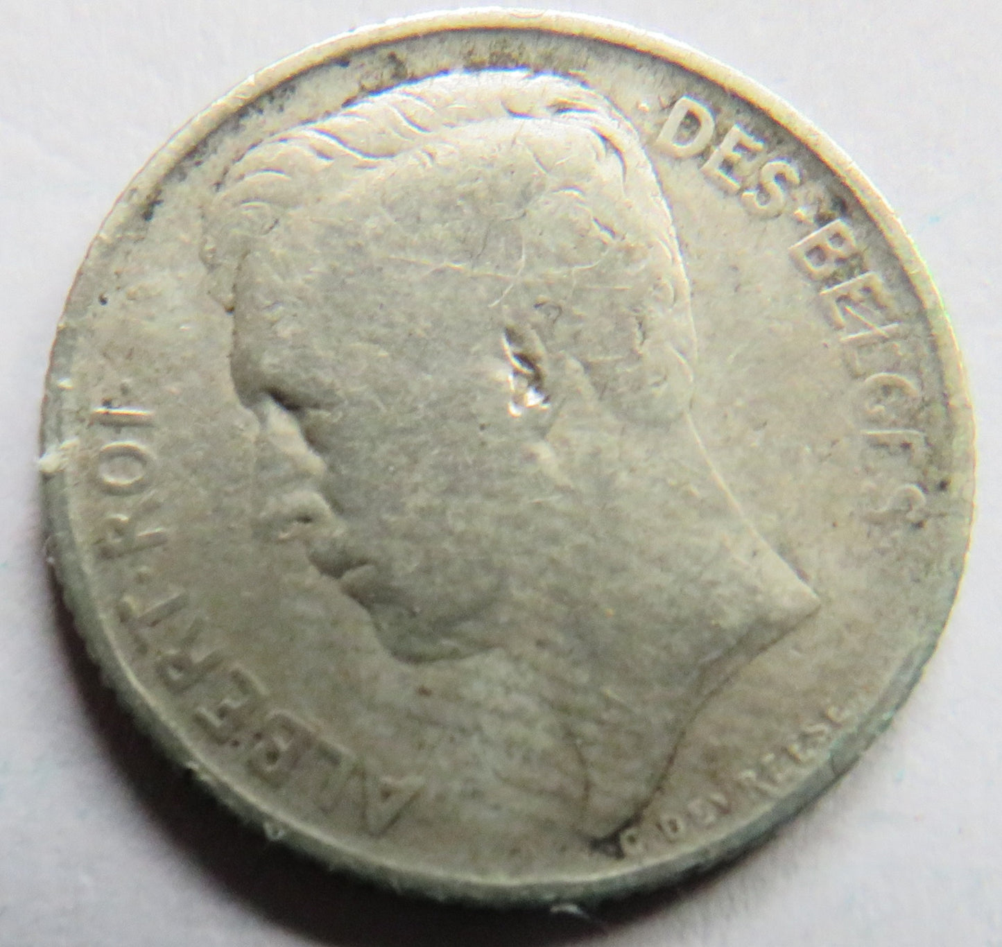 1910 Belgium Silver 50 Centimes Coin