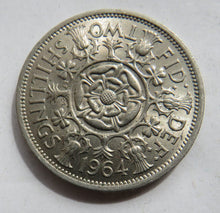 Load image into Gallery viewer, 1964 Queen Elizabeth II Florin / 2 Shillings Coin - Higher Grade
